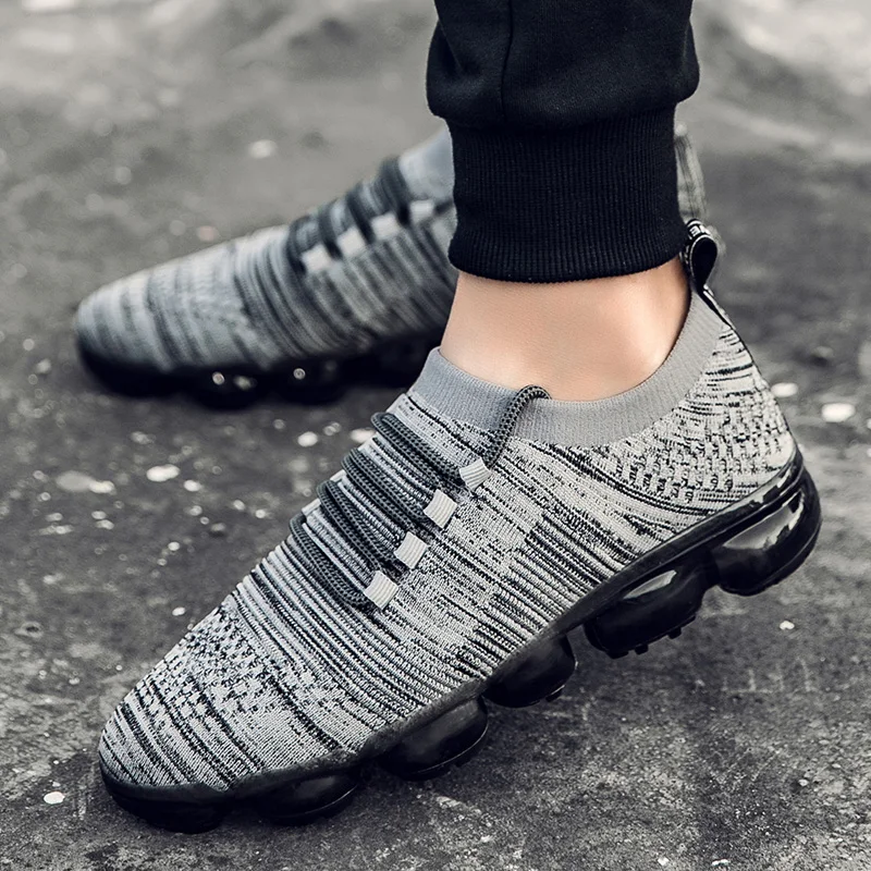 Men Running Shoes Flyknit Racer Sneakers Cushion Sport Professional Joggings Chaussures Homes Sapato Masculino Zapatillas Hombre | Спорт и