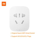 100% оригинальная умная розетка Xiaomi, базовая WiFi Беспроводная дистанционная розетка, смарт-адаптер для путешествий, включение и выключение штепсельных вилок UKUSAUEU