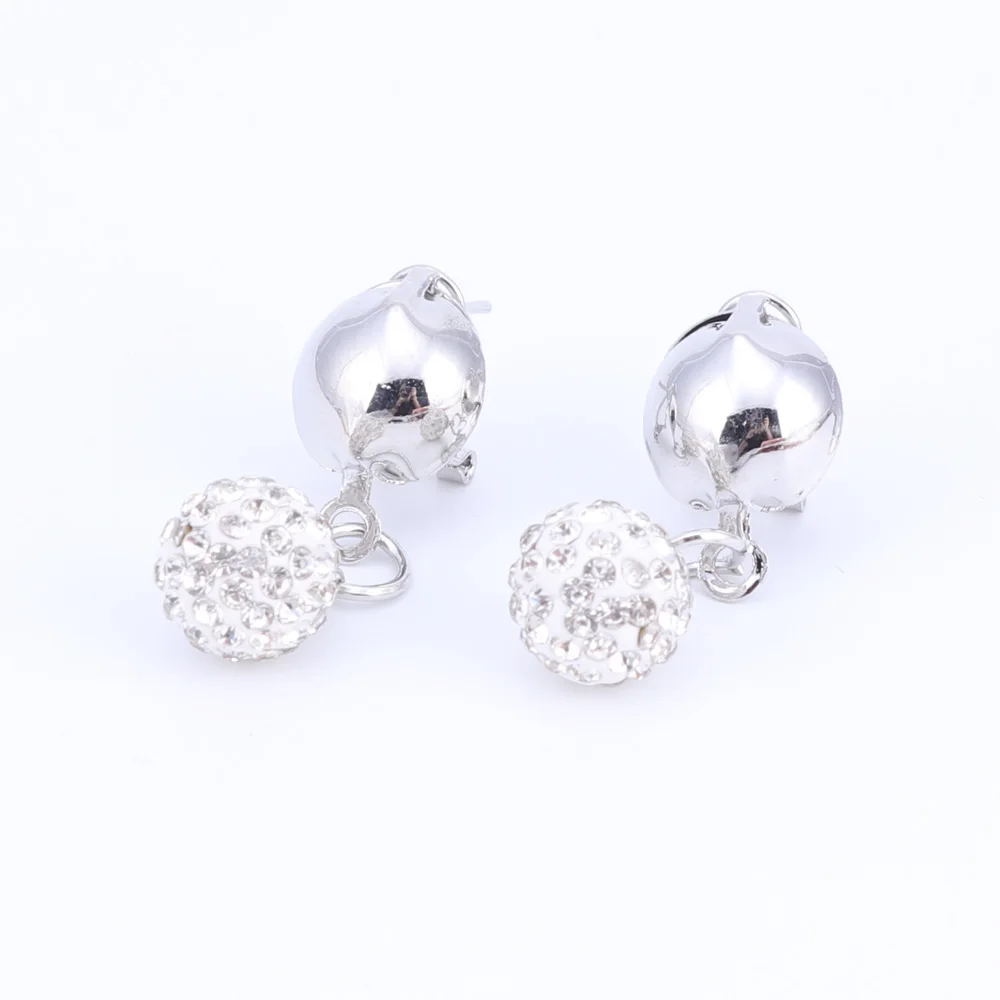 Модные африканские Ювелирные наборы серебряный цвет кристалл свадебные женские