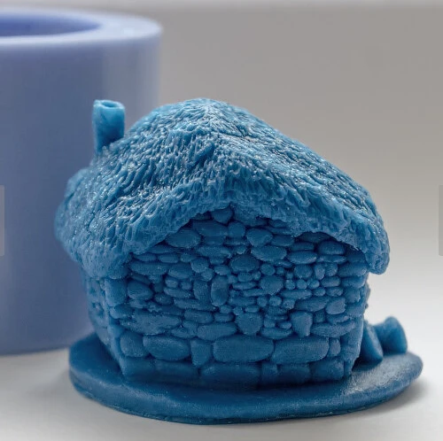 DIY Распродажа 3D дом/камень моделирование Мыло Плесень силиконовая форма для торта помадка шоколадная форма ручной работы мыло плесень