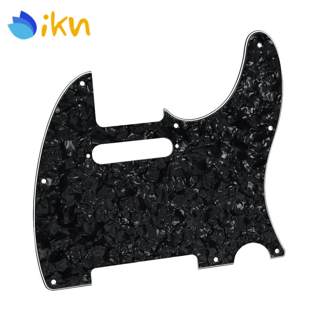 Новая 4Ply черная жемчужная электрогитара Pickguard скретч пластина для 8 отверстий гитара Tele части