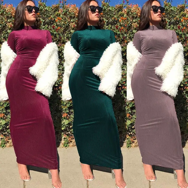 Женское вельветовое Макси платье Абая для мусульман Дубай кафтан велюр