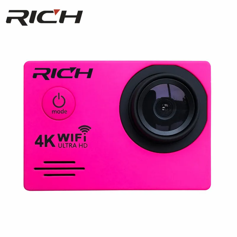 Экшн камера RICH DVSJ700 Wi Fi Ultra HD 4K 30 м для подводной съемки занятий спортом на открытом