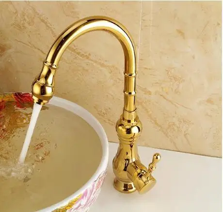 

fashion high quality basin tap Gold art carved cold and hot bathroom basin faucet sink faucet luxury water tap kitchen faucet