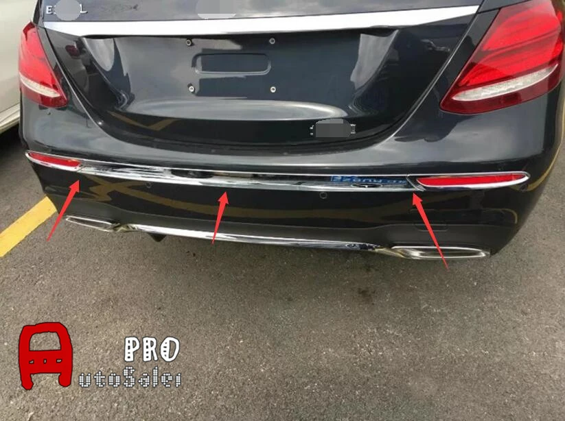 Хромированная накладка на задний бампер 1 шт. для Mercedes Benz E Class W213 купе 2016 2017 тюнинг