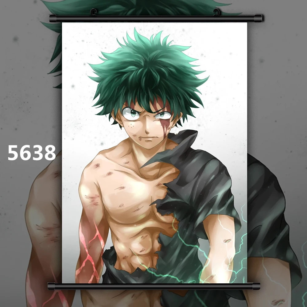 5638 Boku no My Hero Academy Midoriya Bakugou Shoto Dabi Kirishima Аниме Манга настенный плакат свиток F - Цвет: 5638