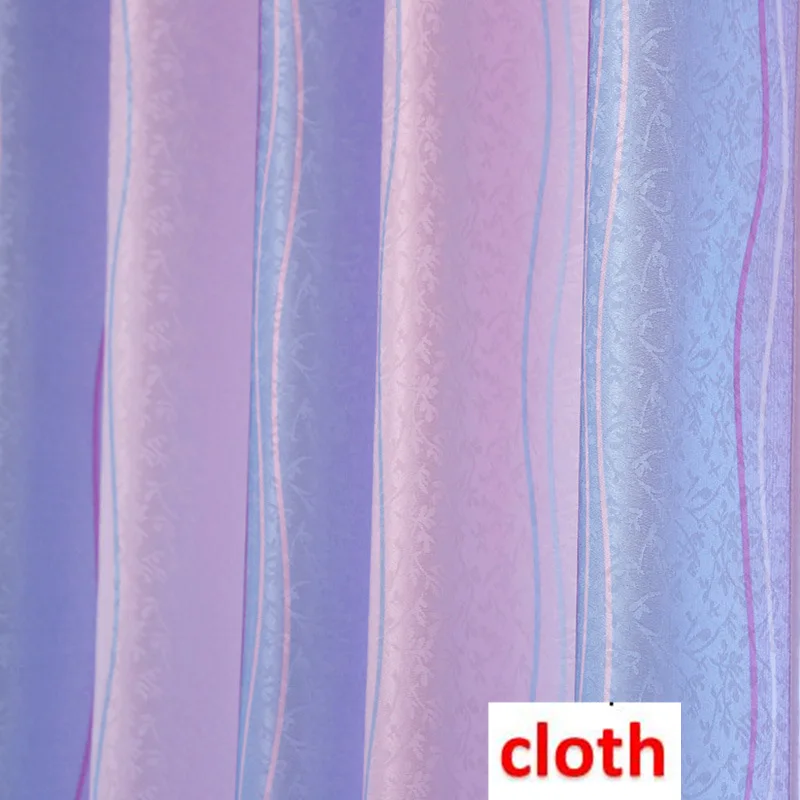 Cloth Tiyana Фиолетовый Градиент Полосатый Тюль Tiyana оконная занавеска для светонепроницаемые шторы для спальни гостиной кухни панели 149#2 - Цвет: Cloth