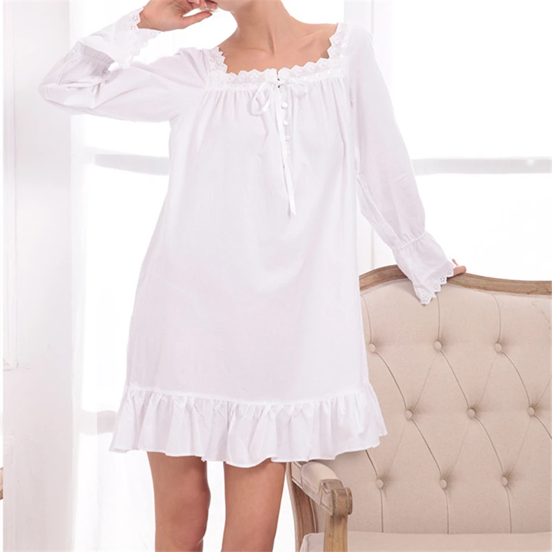 Новое поступление одноцветные ночные рубашки кружевные пижамы Элегантная