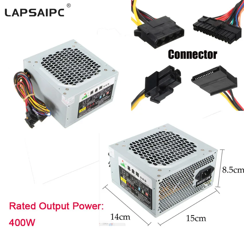 

400W Power Supply INTEL12V2.3 version Computer PC CPU Power support INTEL and AMD quad-core CPU, discrete graphics