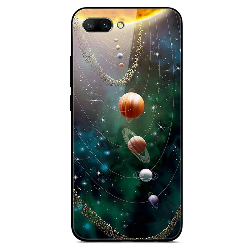 as photo 7 Стеклянный чехол для huawei Honor 10, чехол, роскошная задняя крышка из закаленного стекла, чехол для huawei Honor 10, чехол для Honor 10 lite, ТПУ Рамка - Цвет: as photo 7
