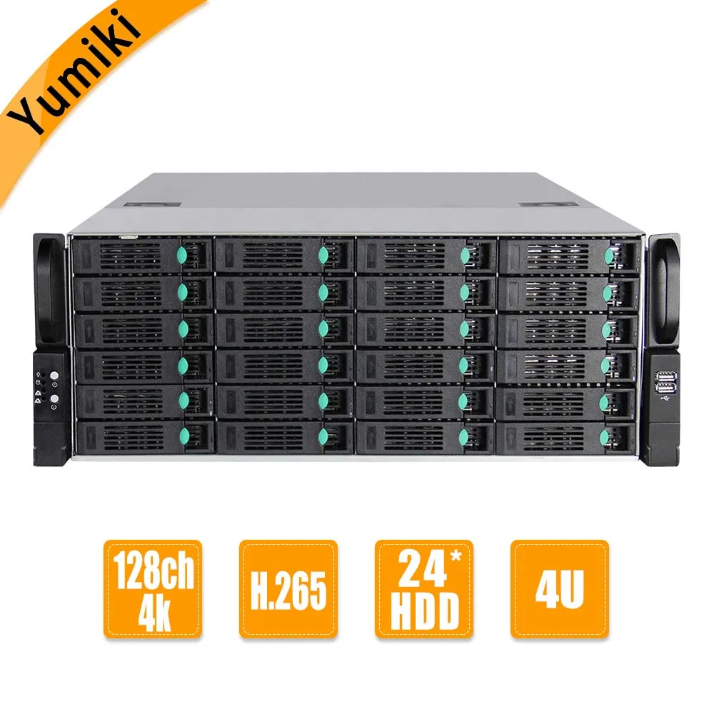 Видеорегистратор NVR каналов 4K/МП H.265/H.264 24 SATA UHD IP камеры система видеонаблюдения