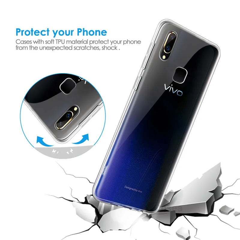 Qosea защитный чехол для телефона Крышка Vivo Y95 Бесплатная доставка Ультра-тонкий