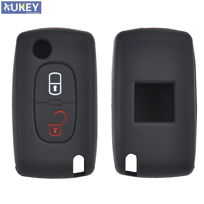 Силиконовый чехол с двумя кнопками для Peugeot 308 207 307 807 Citroen C3 Picasso C Crosser C4 Dispatch C8|fob