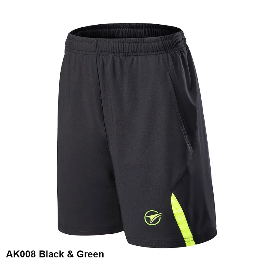 Ak008 green Мужские спортивные шорты для бега, женские новые быстросохнущие шорты для игры в теннис, бадминтон, настольный теннис, шорты для бега, фитнеса, тренажерного зала, тренировочные шорты, спортивная одежда - Цвет: Ak008 green