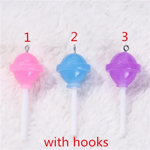 silver hook 12 шт. 48*19 мм микс леденец амулеты Конфета из смолы аксессуары для брелка кулон ожерелье Diy Изготовление принимается на заказ - Окраска металла: silver hook