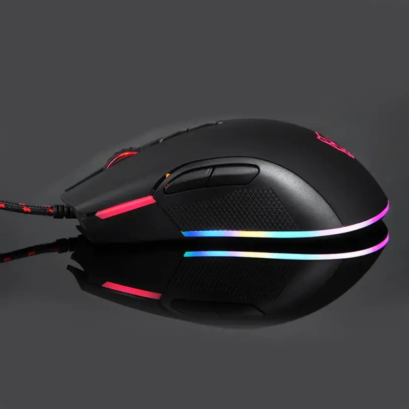 Мышь MOTOSPEED V60 12000DPI профессиональная дышащая Оптическая Проводная игровая мышь RBG