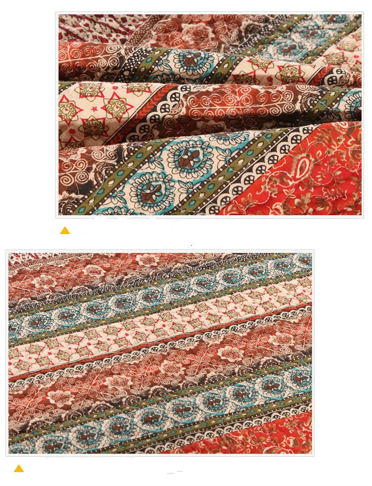 Комплект стеганых одеял из 3 предметов, полный размер королевы 230x250 см, Пейсли бохо, легкое покрывало, покрывало для весны и лета, включает в себя 2 Шама