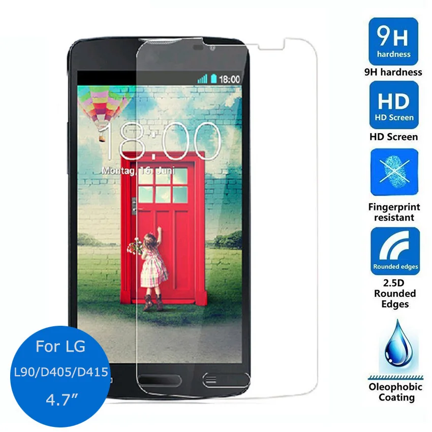 Для lg l90 d410 закаленное стекло-экран протектор 2.5 9 h безопасности защитная Пленка