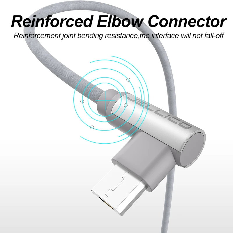 Кабель Micro USB Jellico 10 шт. кабель для передачи данных 90 градусов планшета Samsung Huawei Xiaomi