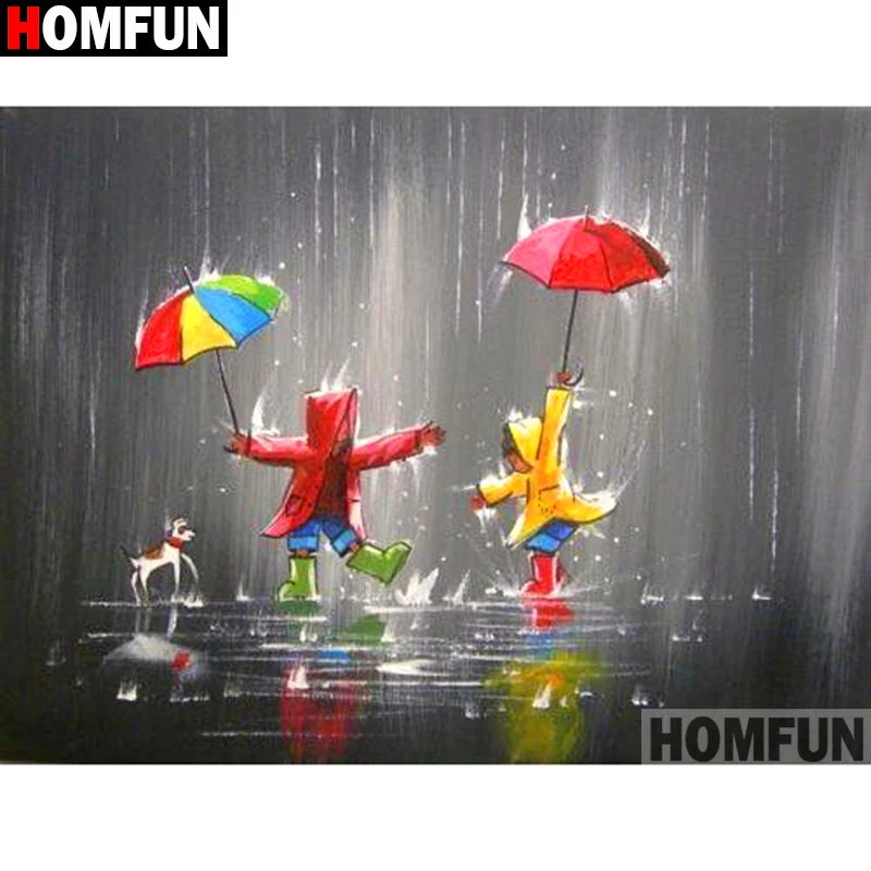 Алмазная живопись Homfun &quotКартина маслом&quot 3D вышивка крестиком домашний декор