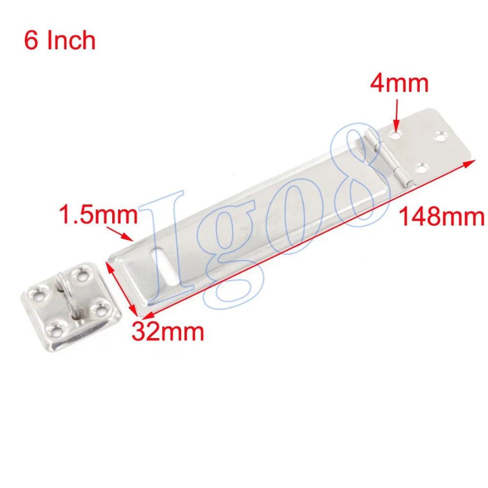 

6" Padlock Hasp Staple Door Locks 5PCS