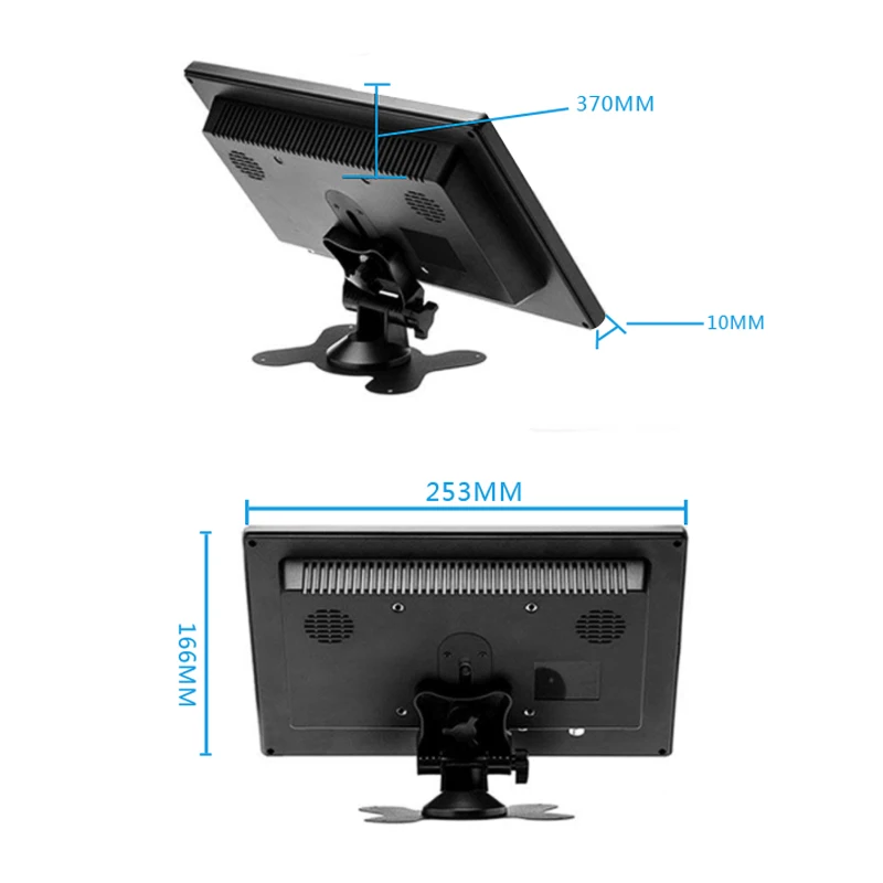 10 1 дюймовый IPS сенсорный экран портативный монитор HD 1280x800 цветной с AV/VGA/HDMI/USB для