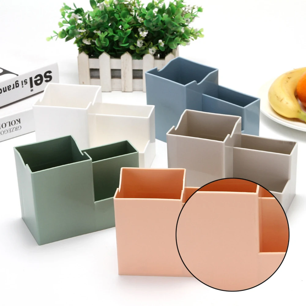 Creative Multi-function 3 Grids Desktop Storage Box Grid Sub-grid Make Up Cosmetic Holder Desk Pen Pencil Organizer | Дом и сад
