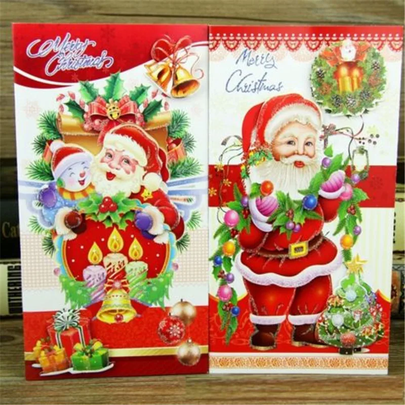 X'mas Рождество Санта Клаус приветствие желая открытка случайный ~ 1PC | Дом и сад