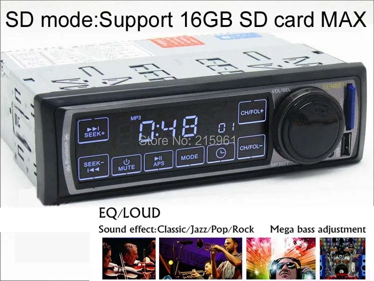 Новинка 2015 автомобильный стерео автомобильное FM радио bluetooth MP3 аудио плеер