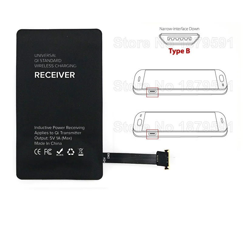 Android Qi Беспроводное зарядное устройство приемник микро USB зарядный адаптер TI-Chip для Huawei всех Android микро USB смартфонов Универсальный