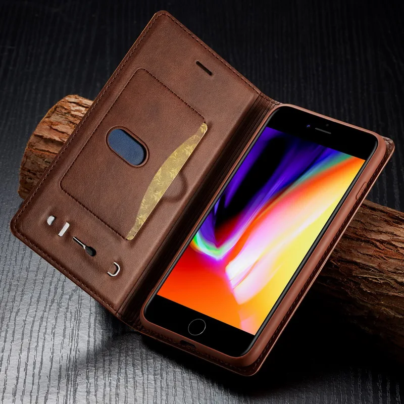 Магнитный чехол-кошелек из натуральной кожи для iPhone XR 7 XS Max чехол s держатель для карт чехол для Coque iPhone X 6s 8 Plus 6 11