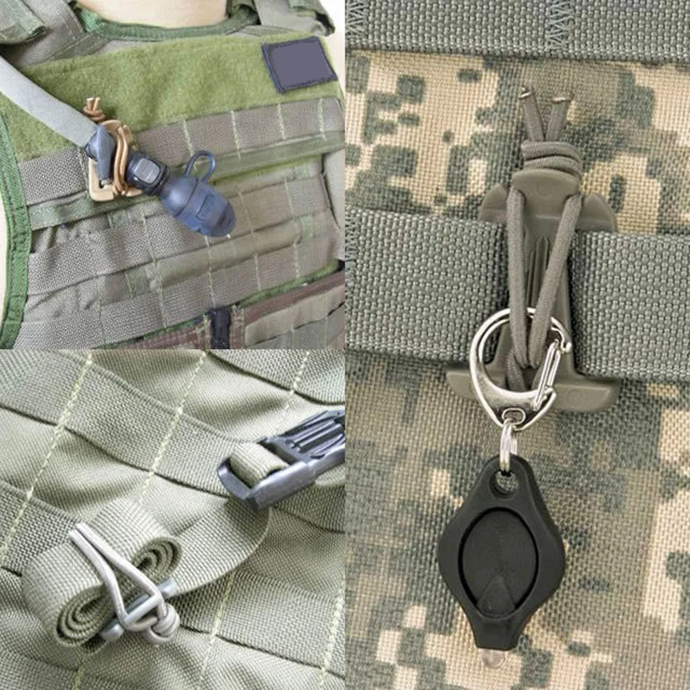 EDC Gear 2 шт./лот Molle рюкзак карабин инструмент эластичная веревка тесьма Пряжка