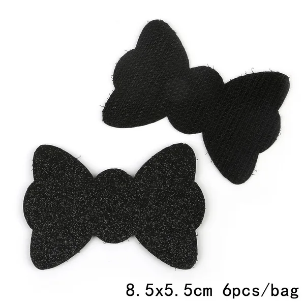 Bow tie 02 6pcs 4-6 шт., волшебная клейкая заколка для волос для девочек, заколка для волос, заколка для волос с бахромой, накладные накладки для волос для женщин, повязки на голову - Цвет: Bow tie 02 6pcs