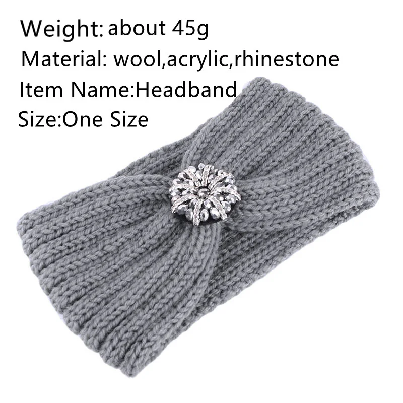 Осенне-зимняя шерстяная повязка на голову для женщин аксессуары волос винтажная