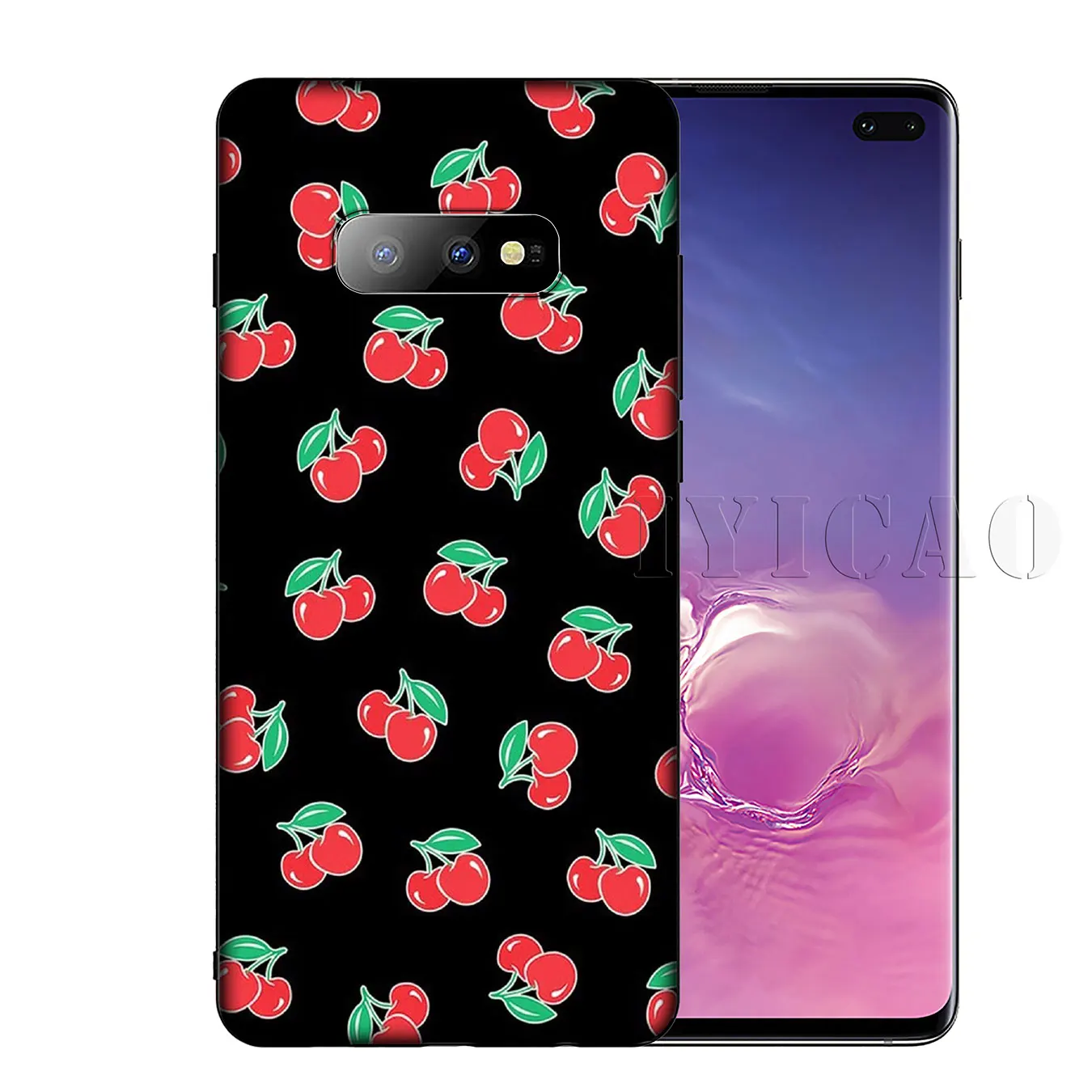 IYICAO Вишневый летний Мягкий силиконовый чехол для телефона Samsung Galaxy S20 Ultra S10 Lite S9 S8