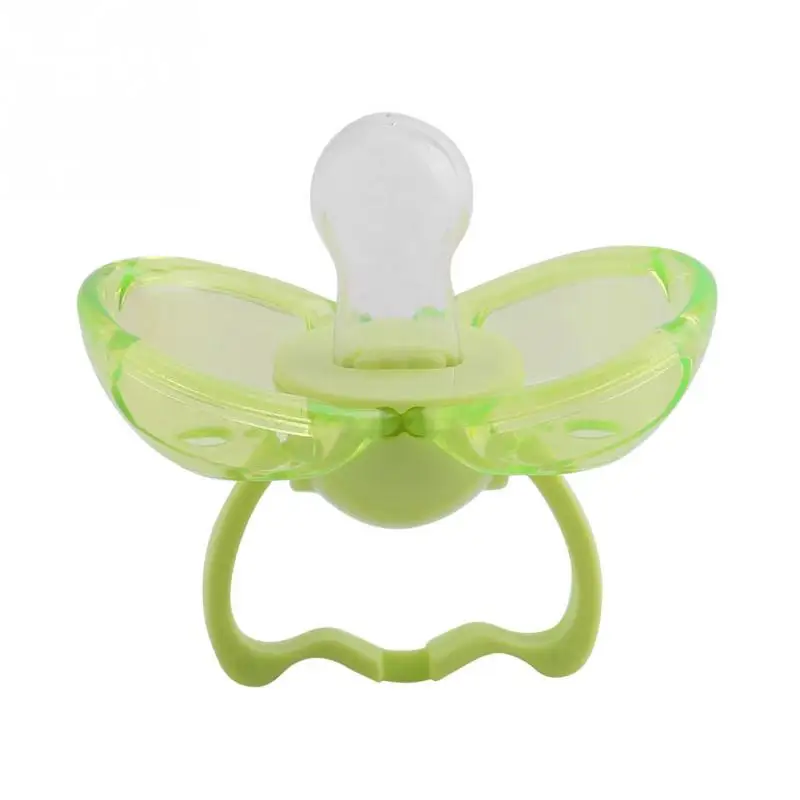 Green Round Head Детская пустышка для младенцев, силиконовая соска-подвеска, закрывающая Соска-пустышка, соска для кормления - Цвет: Green Round Head