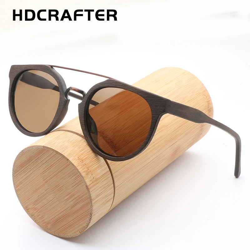 Солнцезащитные очки HDCRAFTER мужские/женские круглые поляризационные в стиле ретро