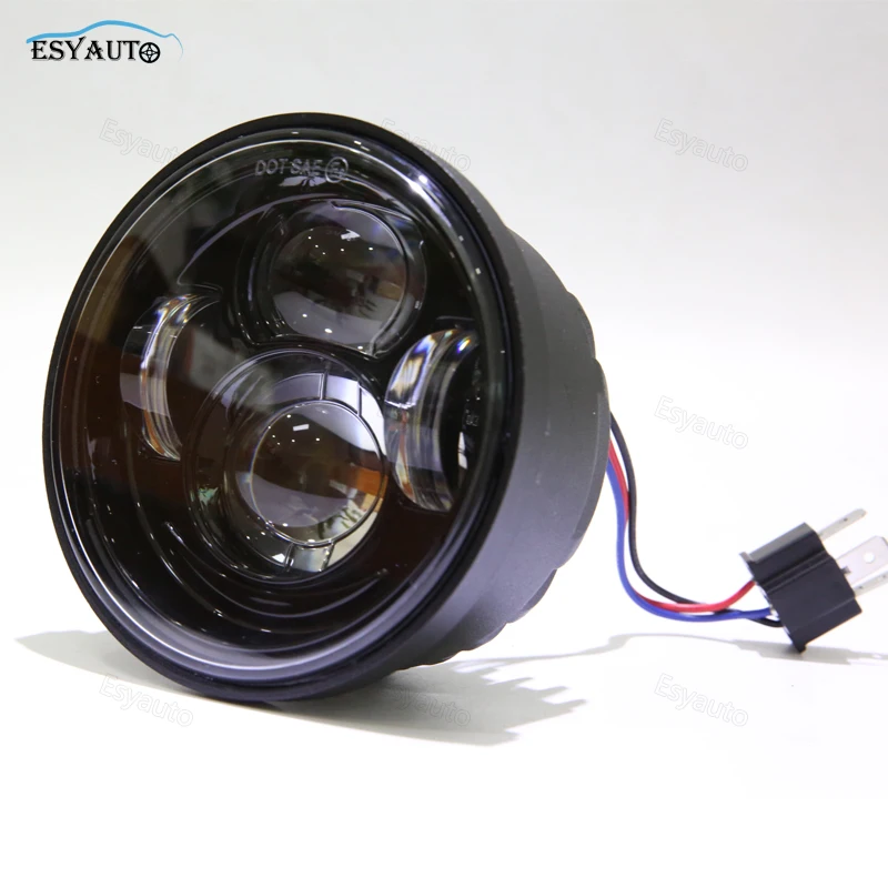 Пара с DRL варианты 5 дюймовый светодиодный фар 40 Вт 9 ~ 32В Черно хром для полных