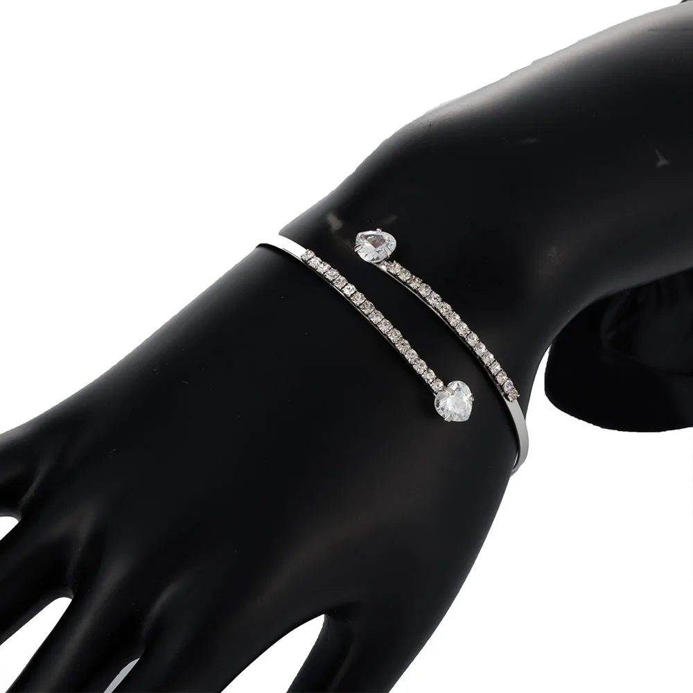 Браслет с двойным сердечком браслет из циркония модные ювелирные изделия