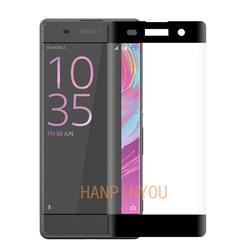 Ультратонкое изогнутое Полноразмерное закаленное защитное стекло 9H для Sony Xperia XA