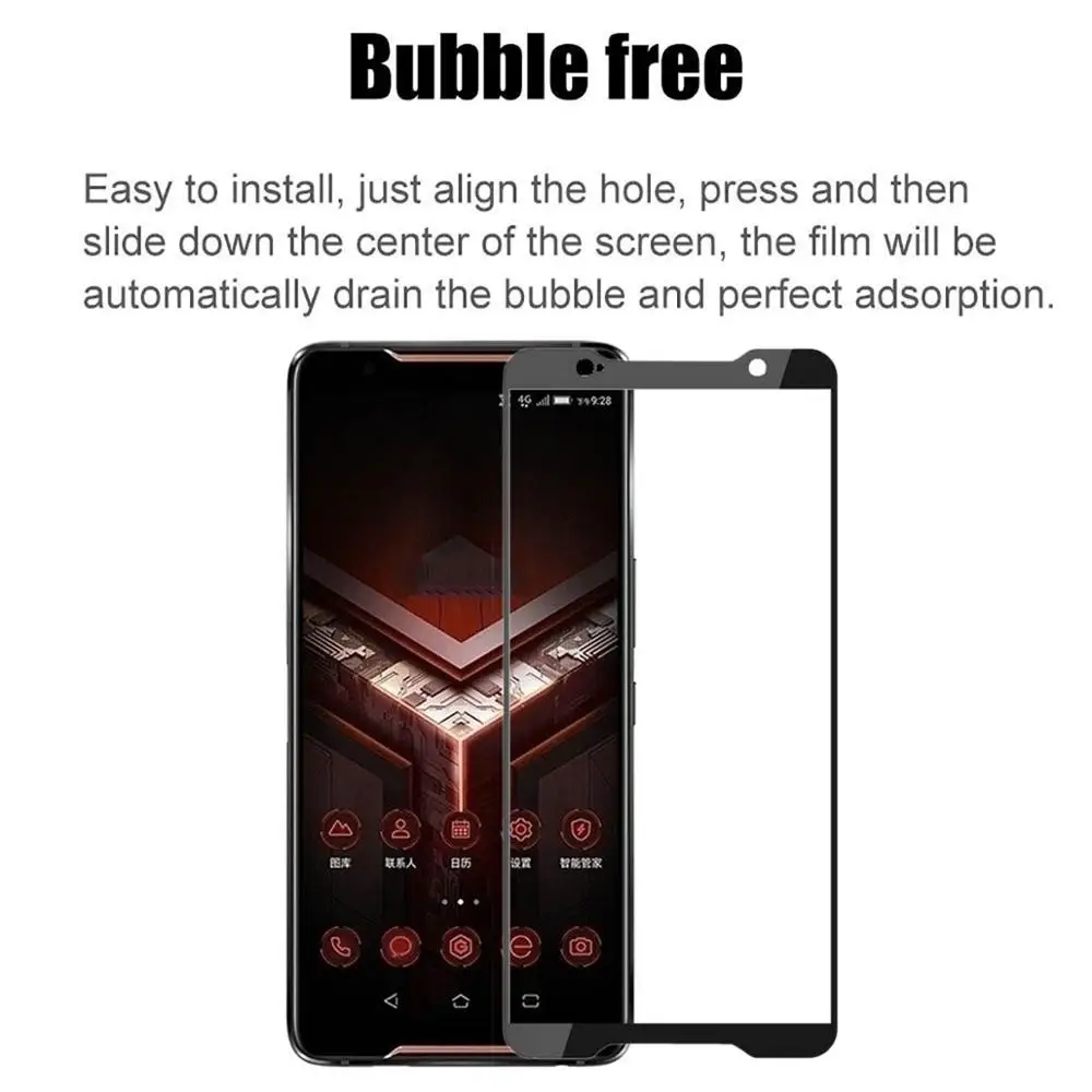 9H 3D полное клеевое Покрытие Закаленное стекло для Asus Zenfone Rog Phone ZS600KL HD покрытие
