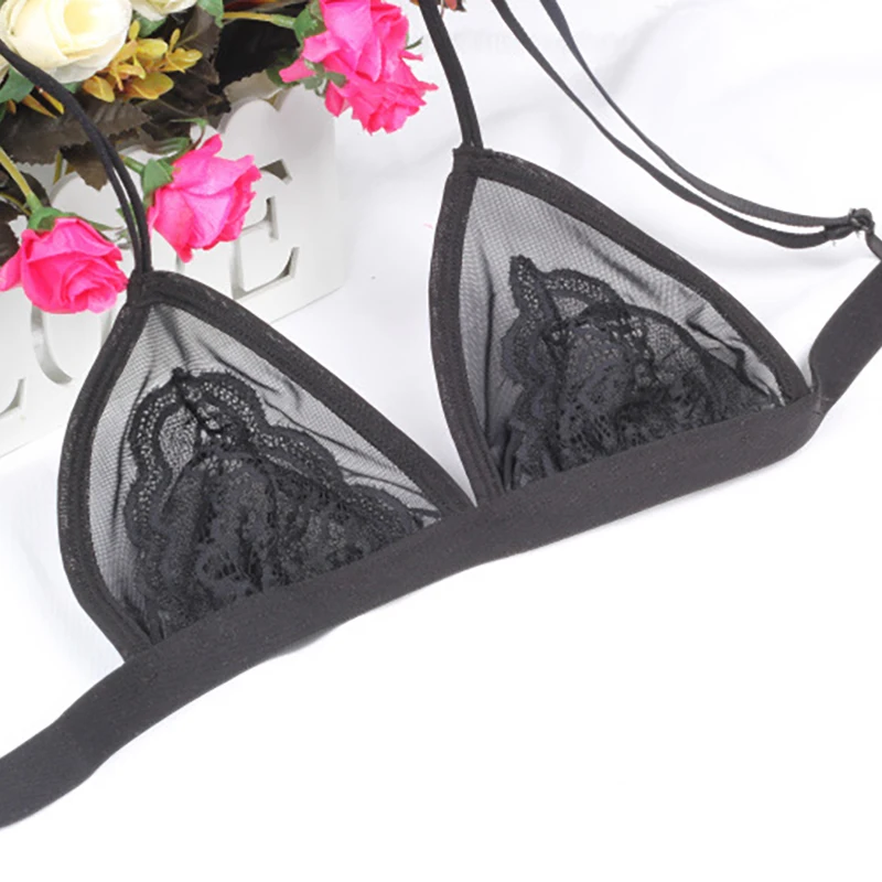 Хит продаж сексуальный бюстгальтер Цветочный Топ Прозрачный Ультра тонкий