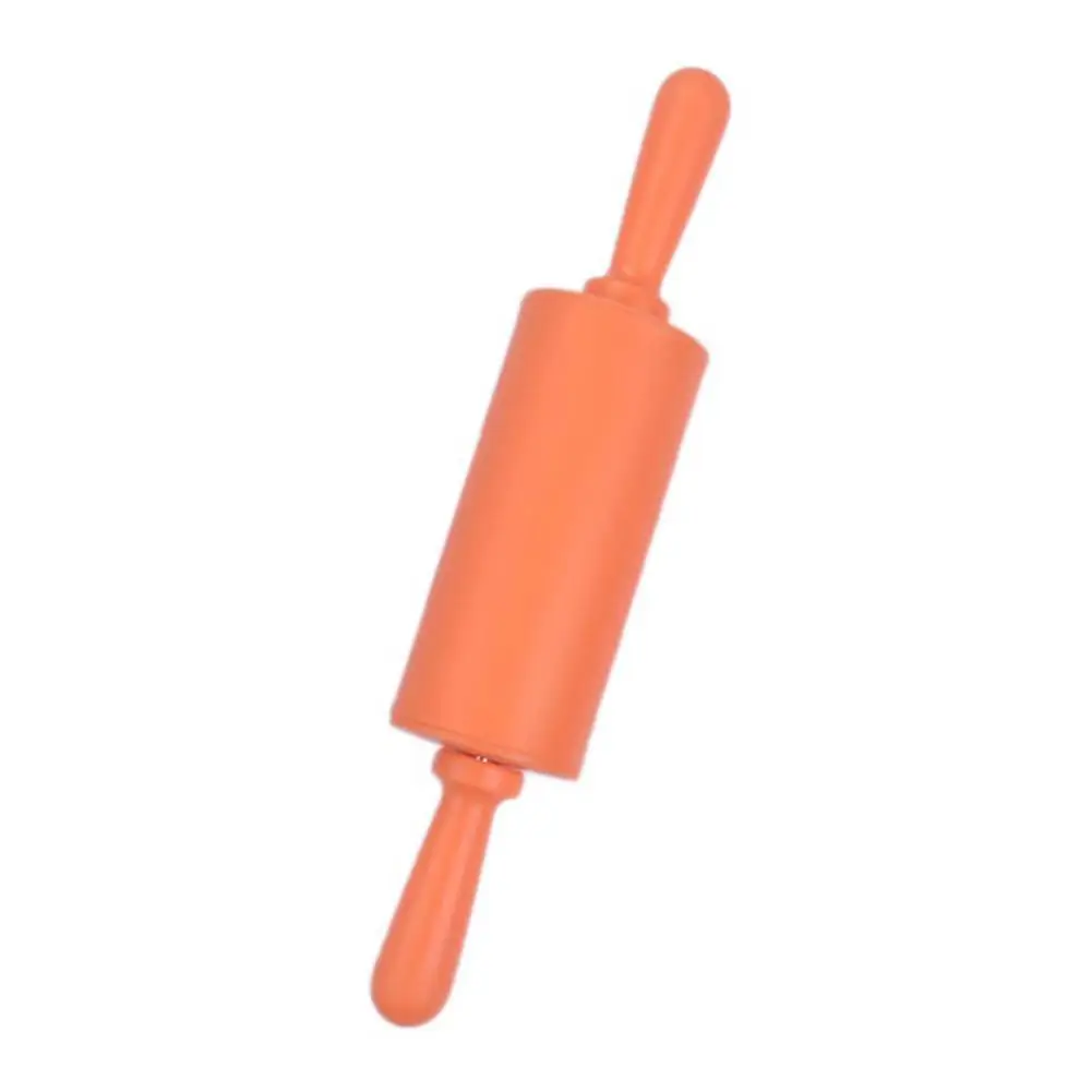 Adeeing 9 дюймовая детская антипригарная силиконовая Скалка с ручкой PP - Цвет: Orange