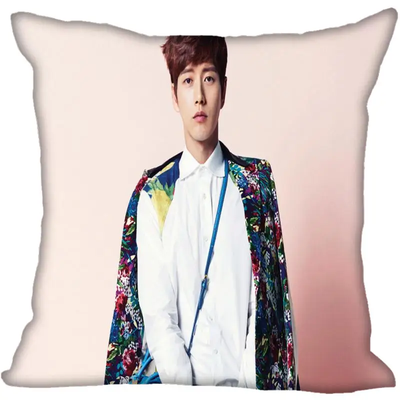 Custom Kpop Park Hae Jin Printed Square silk Pillowcases 40x40cm 35x35cm One Side Satin Pillowcase Logo | Дом и сад