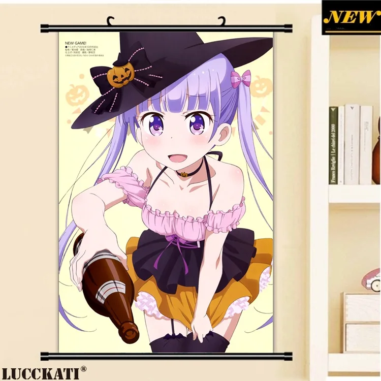 40X60 см Новая игра! Suzukaze aoba cleavage loli lolita CAME мультфильм аниме Искусство Настенная