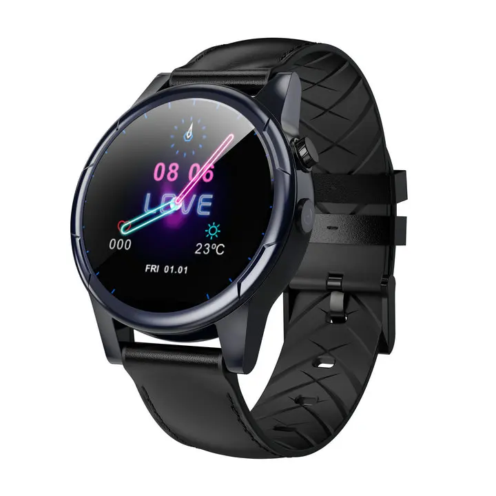 Новые 4G SIM Смарт часы телефон gps WiFi 32G rom мужские Bluetooth наручные часы телефонный звонок ответ сердечный ритм pk kw88 ticwatch 2 - Цвет: black