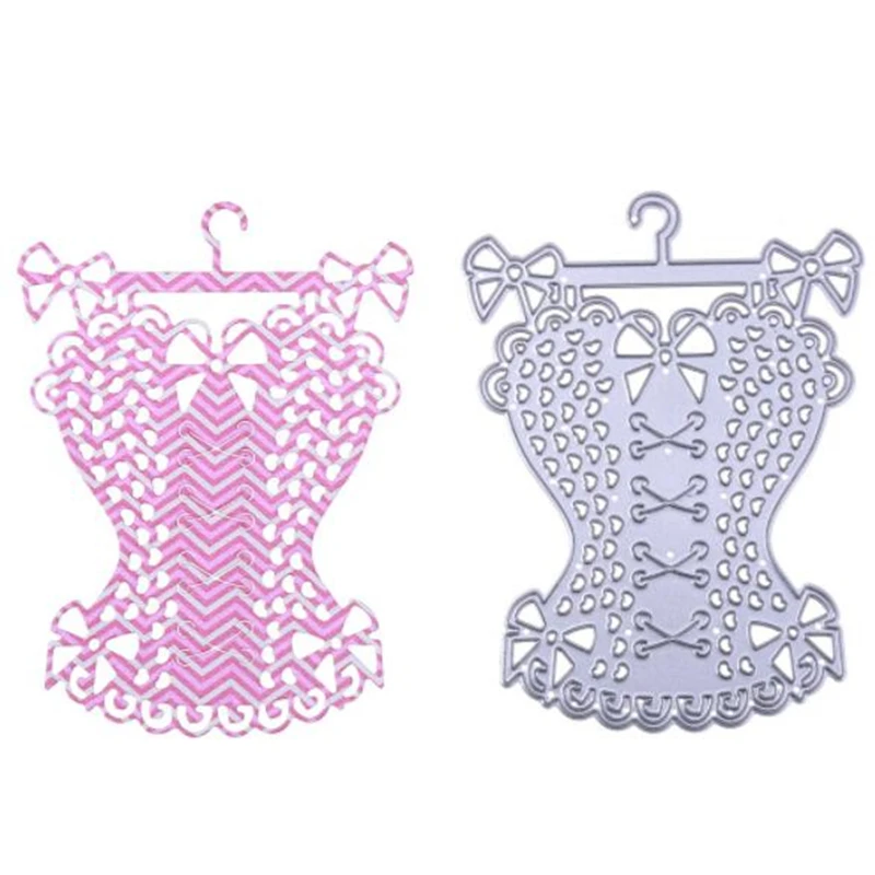 SCD582 Dress Metal Cutting Dies For Scrapbooking Stencils DIY Album Cards Decoration Embossing Folder Die Cuts Template Tool New |