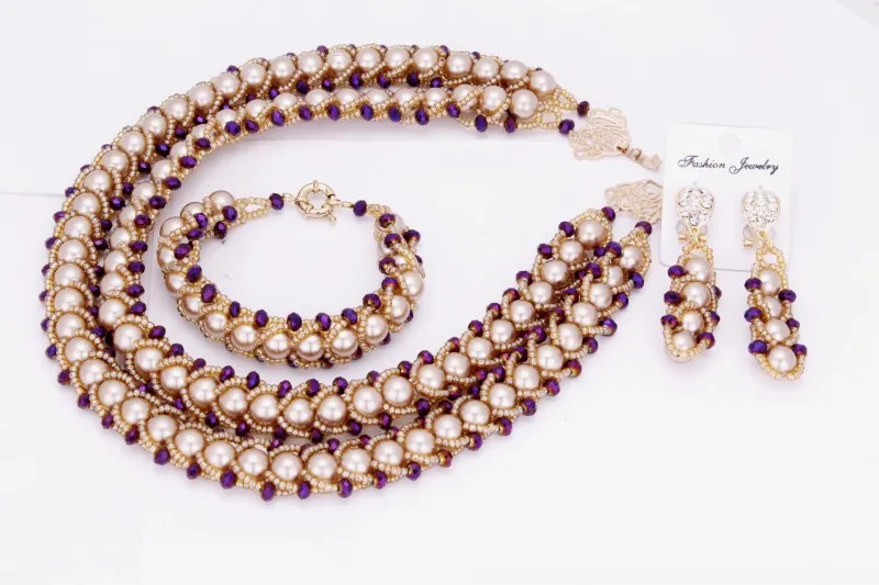 Африканские Бусины Ювелирные наборы морской синий имитация жемчуга итальянские