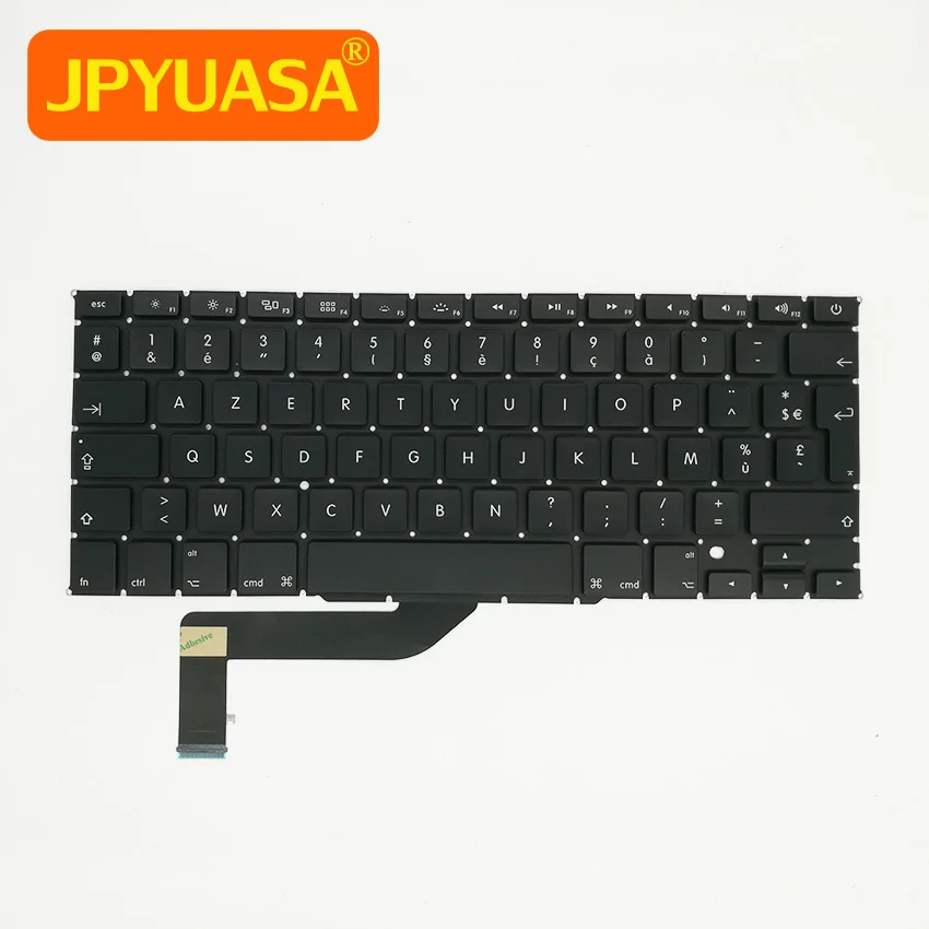 Клавиатура AZERTY FR для MacBook Pro Retina 15 4 дюйма A1398 французский язык 2012 2013 2014 2015 лет|a1398