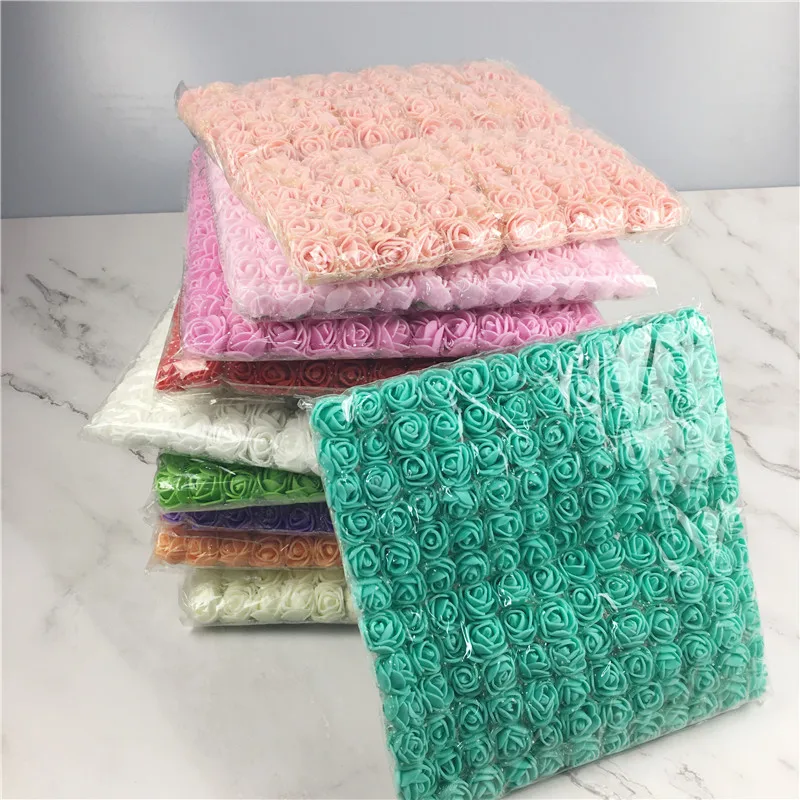 144 шт 1 5 см мини цветок розы искусственный домашний декор DIY гирлянда Скрапбукинг